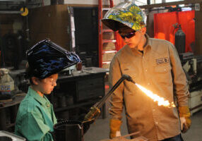 Students participate at CTE Camp.