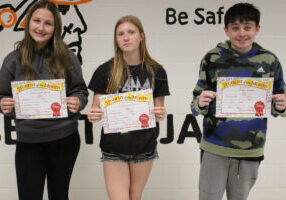 Pictured from left: Josephine Kendrick, Liberty Cuffaro and Brody Howard.