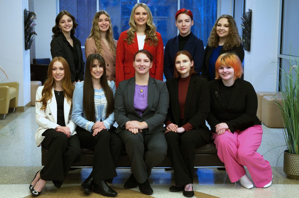 Pictured are the 2023 JM Queen of Queens contestants. Front row from left: Madelyn Cisar, Kieremy Riggle, Rebekah Clark, Pearl Chambers and Grey Woods. Back row from left: Emma Felton, Maria Evans, Lauren Riggenbach, Faith Wachter and Khloe Trussell. Photograph courtesy of The Gaughenbaugh Studio.