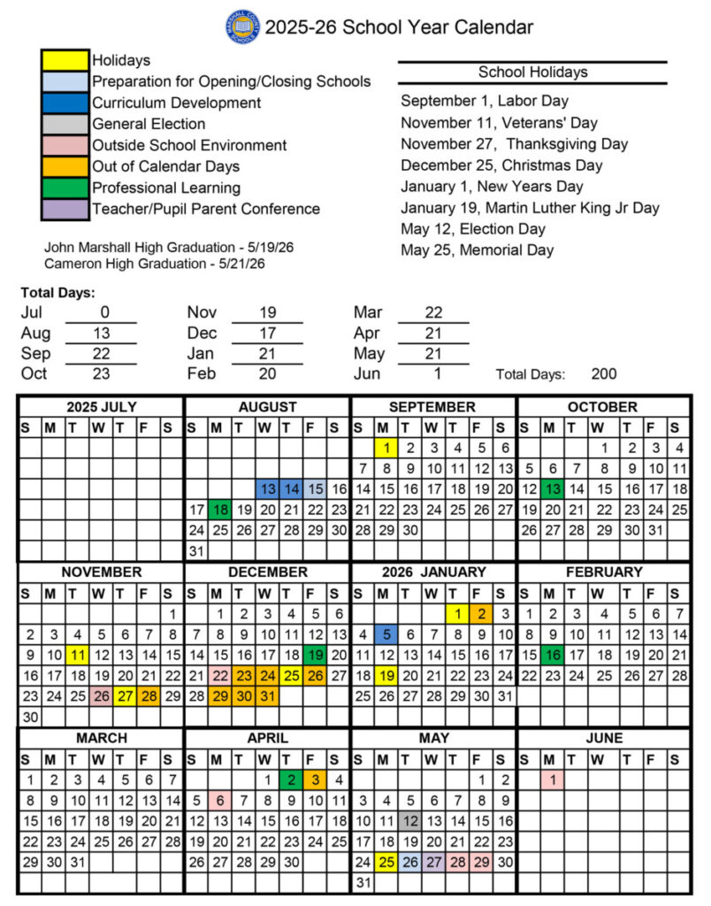2025-2026 Academic Calendar