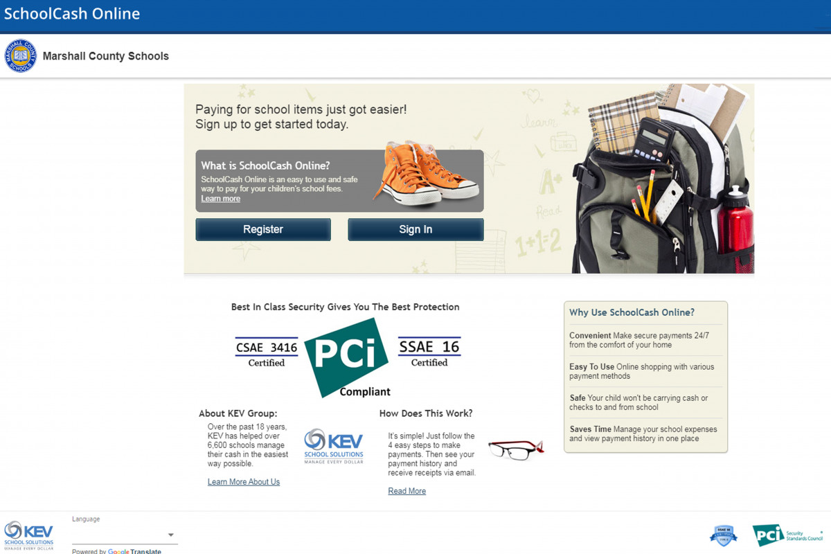 SchoolCash Comes to Marshall County Schools McNinch Primary School