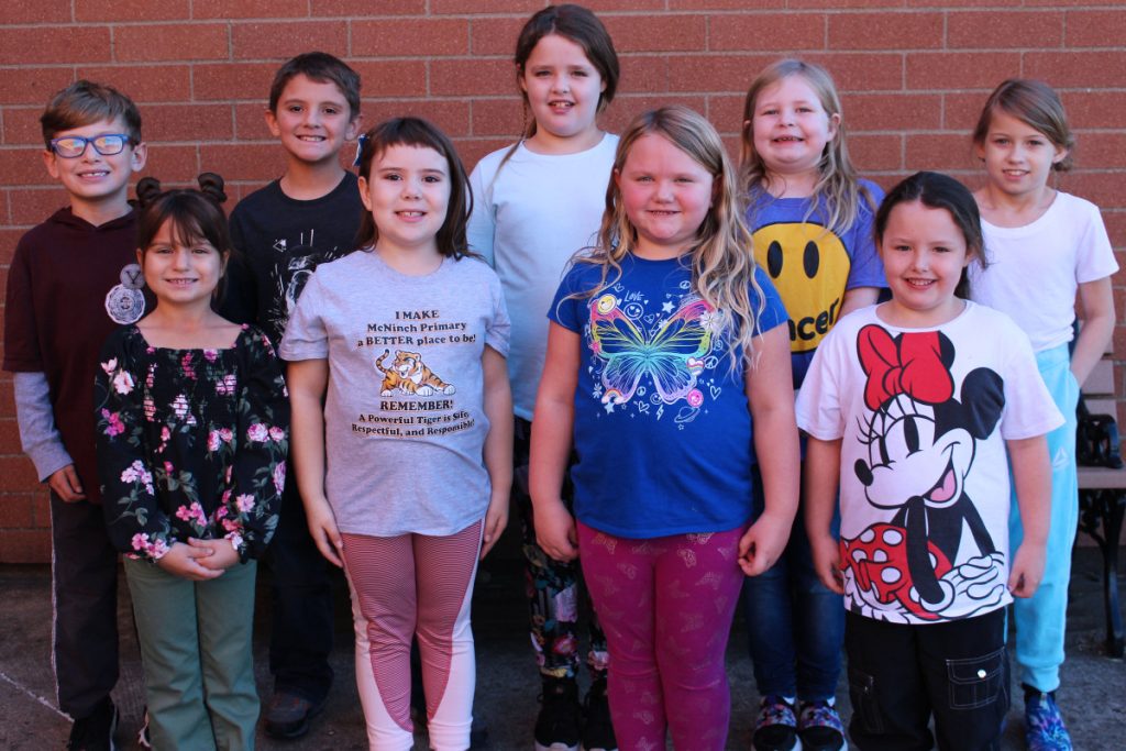 Pictured from left from front row: Izabel Carn, Jakoba Rowe, Violet Collins and Maggie Confer. Back row from left: Hudson Gomez, Logan Helmick, Madisyn Hartley, Evangeline Smith and Zoey Walker.