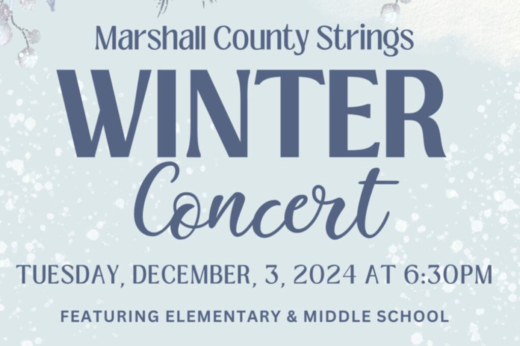 elementary and middle school winter concert on Tuesday, December 3, 2024, at 6:30pm, at the John Marshall High School Center for Performing Arts.