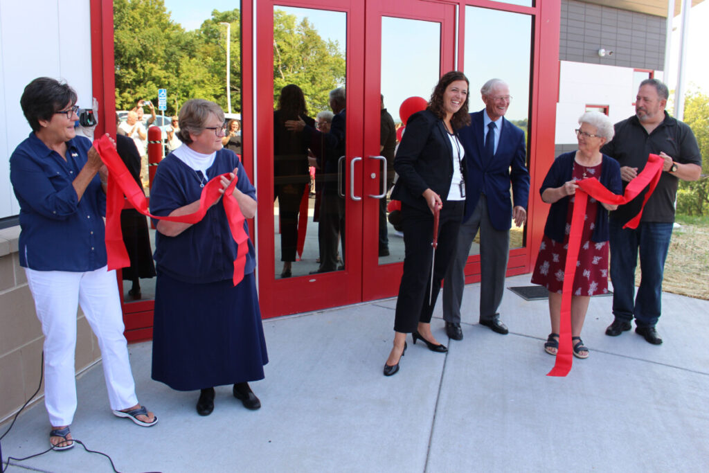 Pictured from left: MCS BOE member Lori Kestner, MCS BOE VP Christie Robison, SHES Principal Heather Haught, MCS BOE President John Miller, MCS BOE member Brenda Coffield and MCS BOE member Duane Miller. 